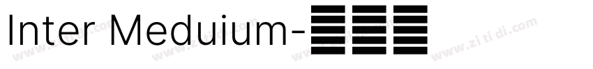 Inter Meduium字体转换
